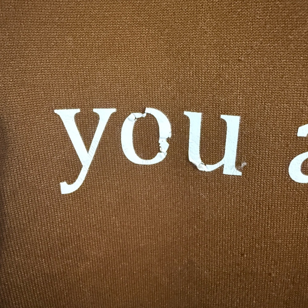 Brown Hoodie with Inspirational Text - Picture 3 of 3